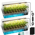 Aegreene 72 Cells Seed Starter Tray Self Watering, Seed Starter Kit with Grow Light
